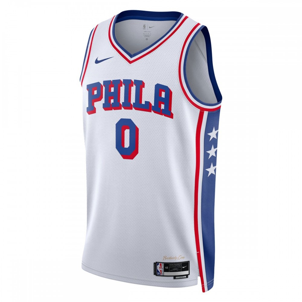 Tyrese Maxey Philadelphia 76ers Unisex Swingman Jersey - Association Edition - White-Pro Kit Vault | Brand New 26/27 Sports Jerseys